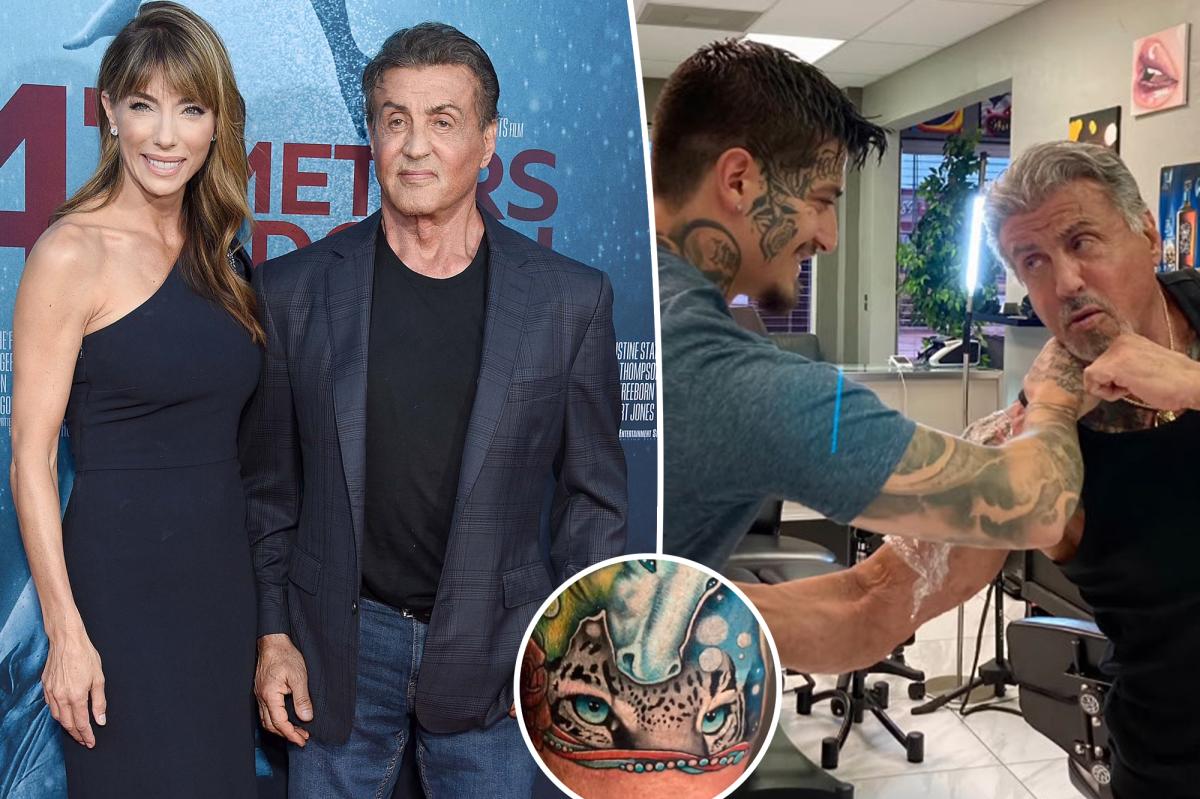 Sylvester Stallone covers wife Jennifer Flavin's second tattoo