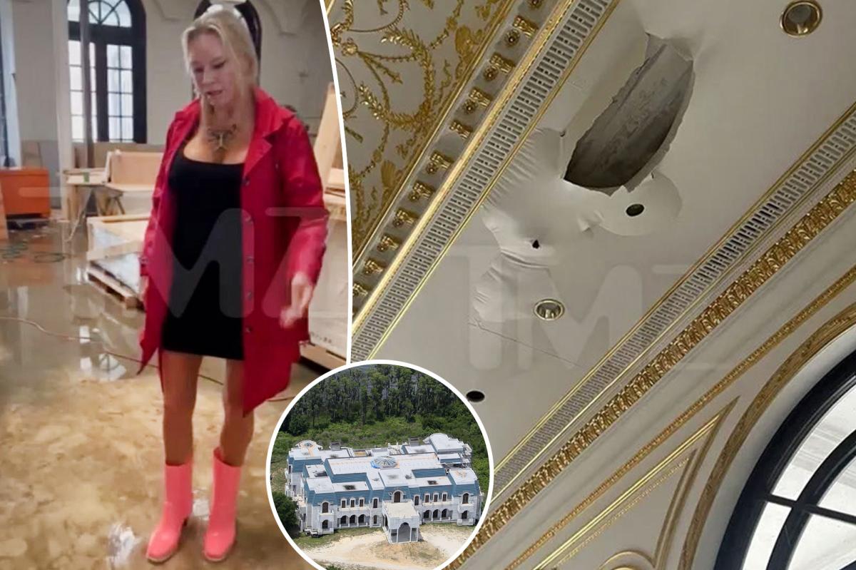 The mansion of the 'Queen of Versailles' star damaged by Hurricane Ian