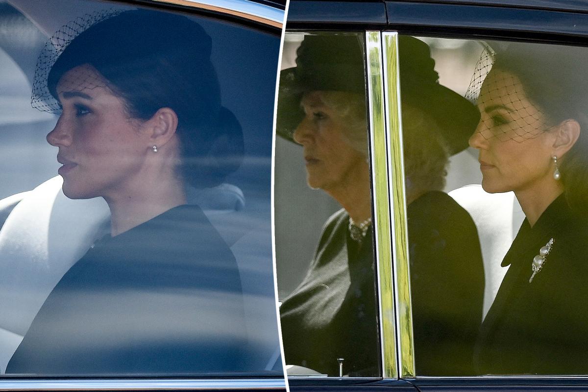 Why Meghan wasn't in Kate, Camilla's car for the Queen's Procession