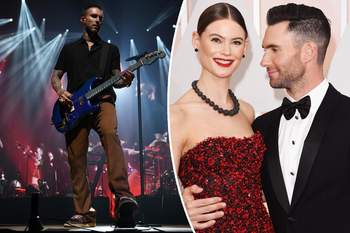 Adam Levine gives first show since cheating scandal