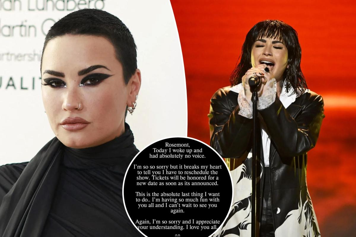 Demi Lovato has to postpone 'Holy Fvck' show after losing vote