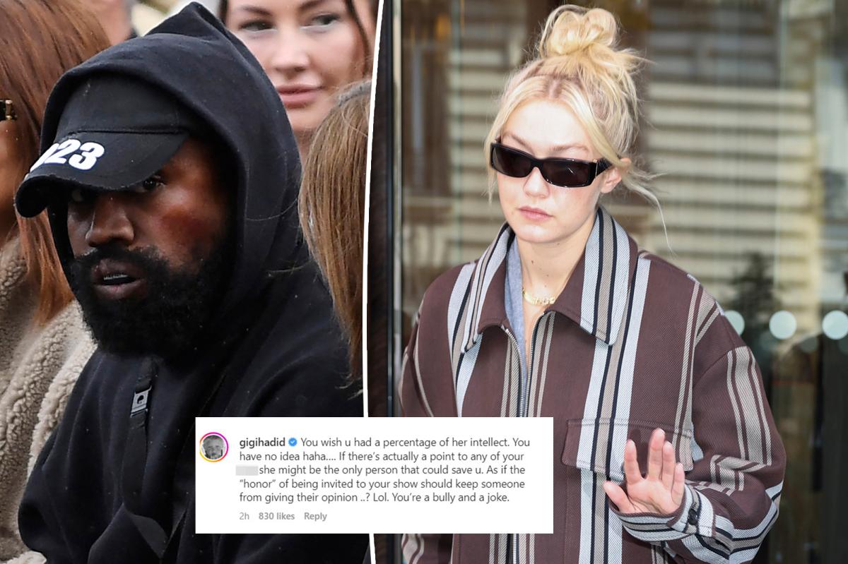 Gigi Hadid criticizes 'bully' Kanye West for dissing Vogue editor