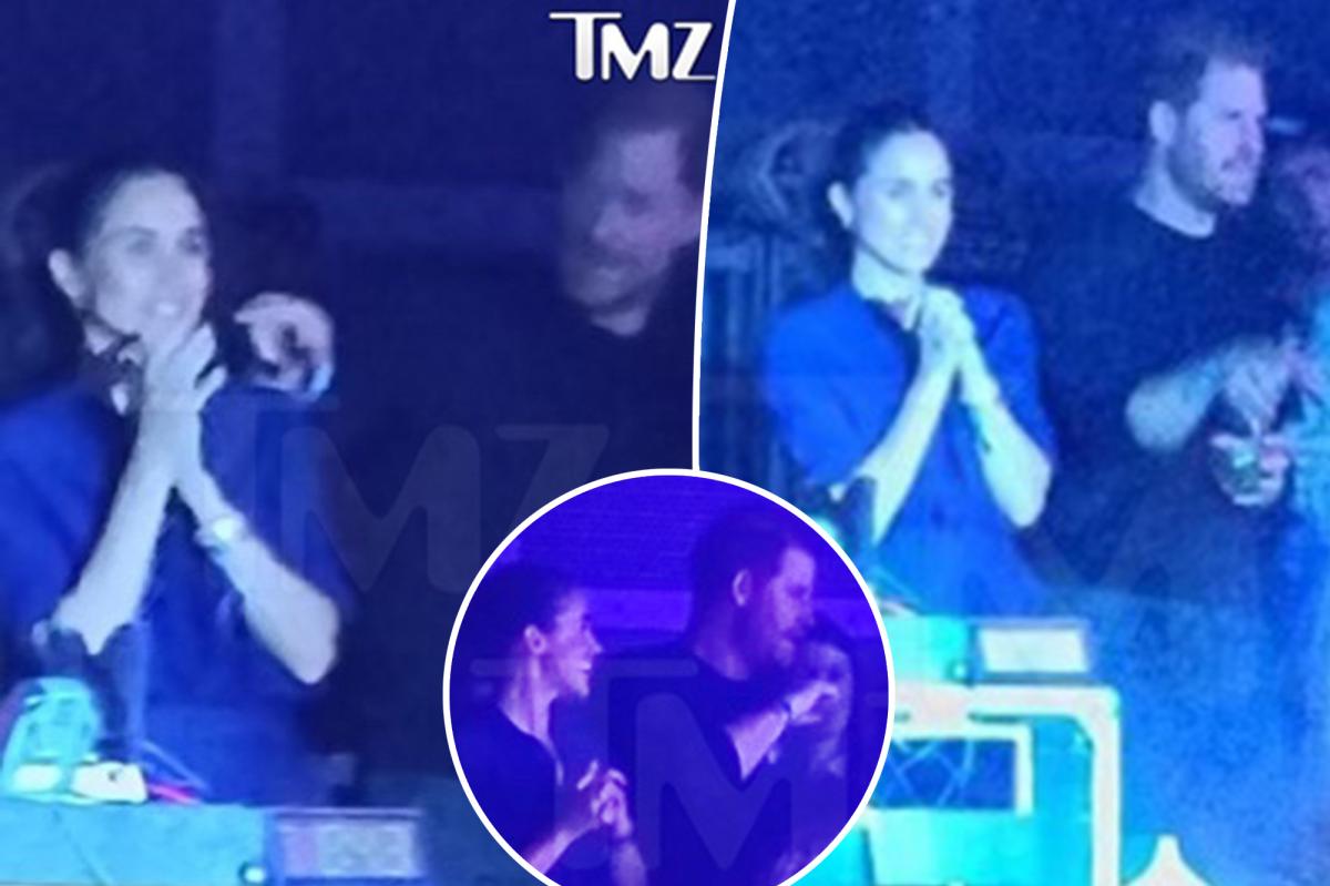 Prince Harry and Meghan Markle show PDA at Jack Johnson concert