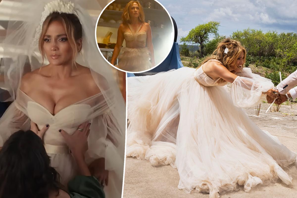Why Jennifer Lopez Wears 28 Wedding Gowns in 'Shotgun Wedding'